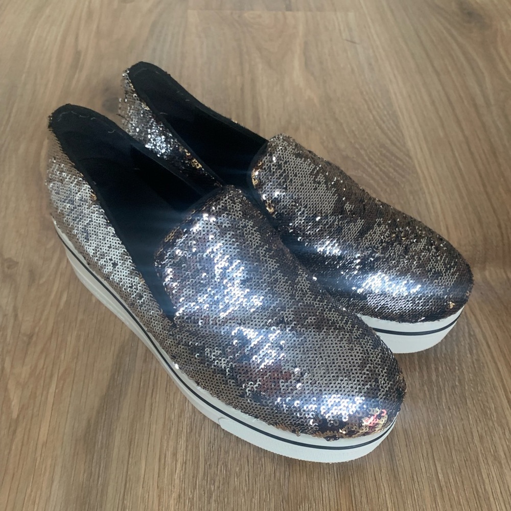 Stella McCartney Binx Sequin Platform Shoes Multicolor Womens 39 US 9 Sneakers - Picture 4 of 12